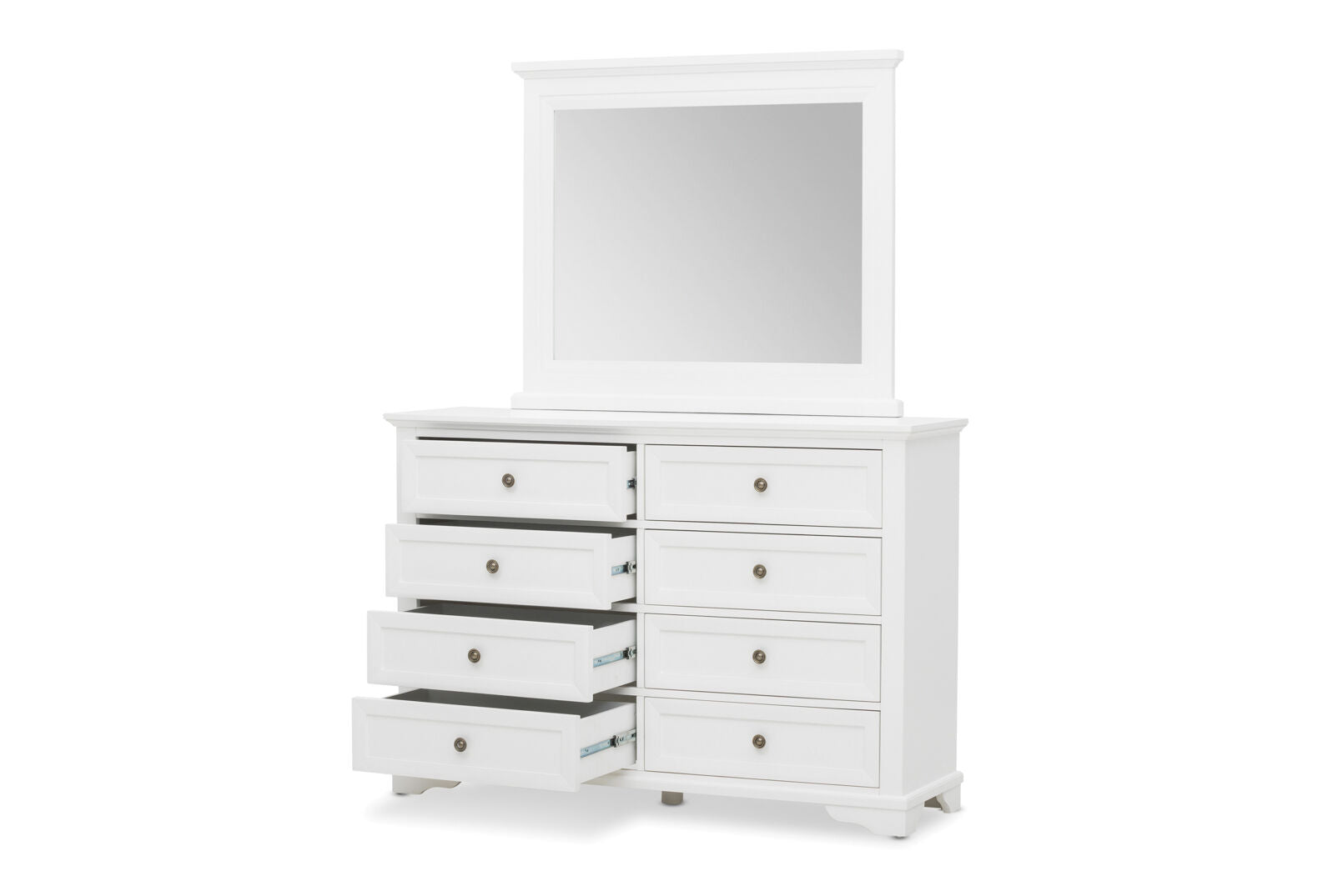 CHANELLE DRESSER WITH MIRROR WHITE