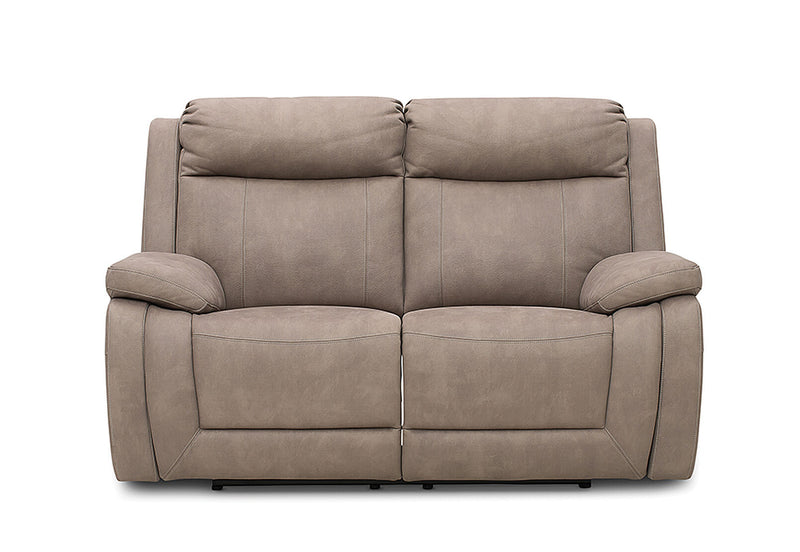 SAN MARCO FABRIC 2 SEATER SOFA WITH ELECTRIC RECLINERS STONE
