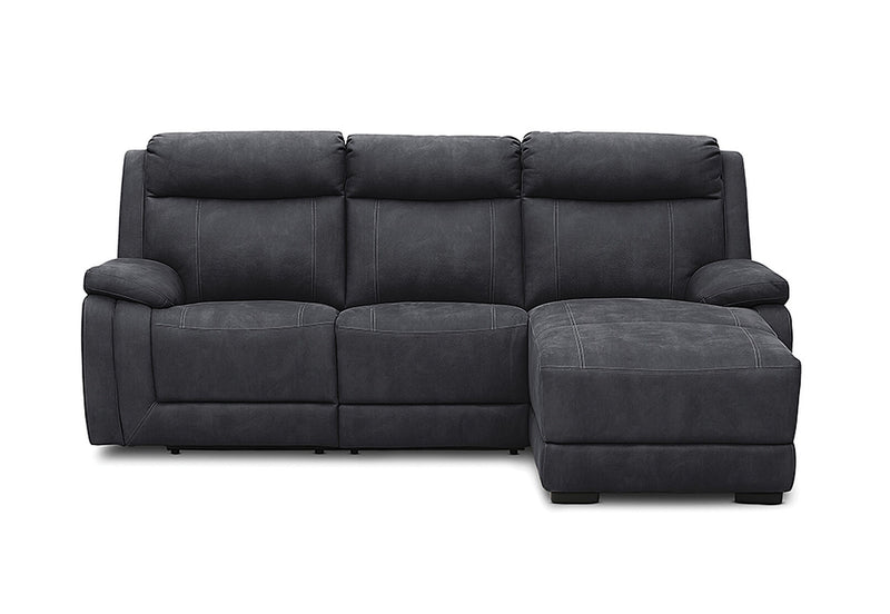 SAN MARCO FABRIC 3 SEATER RHF CHAISE 	BLACK