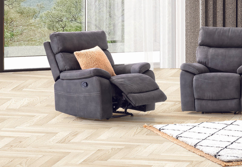 ALFRED FABRIC RECLINER CHARCOAL