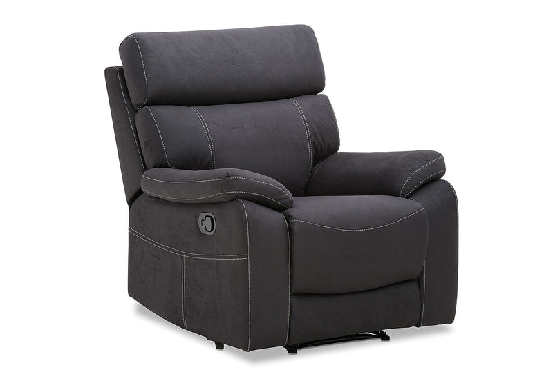 ALFRED FABRIC RECLINER CHARCOAL