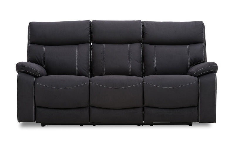 ALFRED FABRIC 3 SEATER WITH 2 INBUILT RECLINERS CHARCOAL