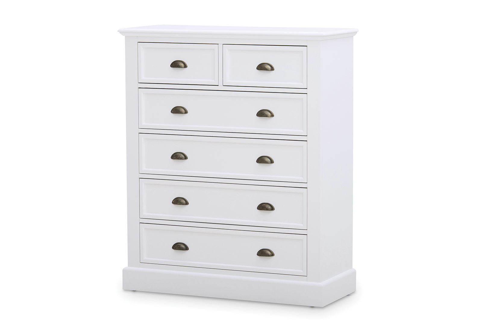 CHRYSTELLE 6 DRAWER TALL CHEST WHITE