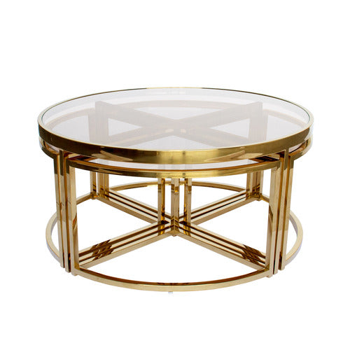 BROOKLYN AND BELLA 5 PIECE PERUGIA NESTING COFFEE TABLE SET