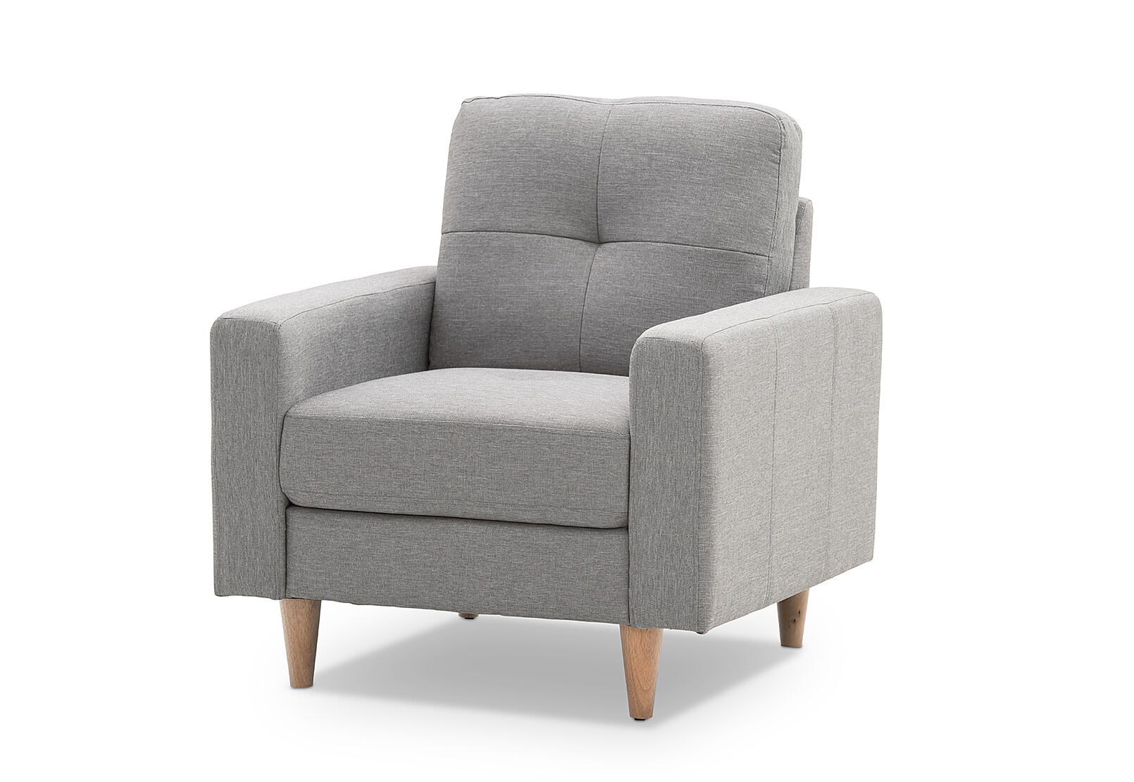 KELLER FABRIC ACCENT CHAIR LIGHT GREY