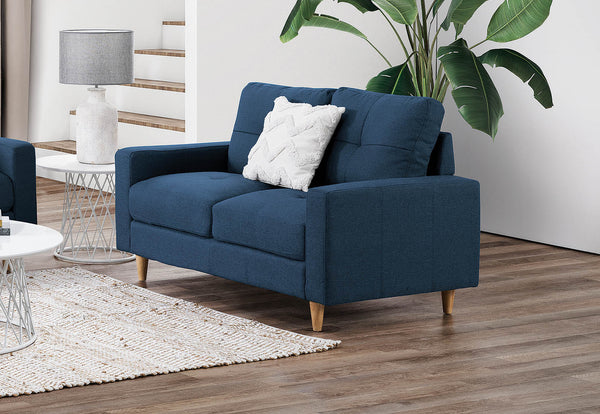 KELLER Fabric 2 Seater NAVY BLUEStyleScandi