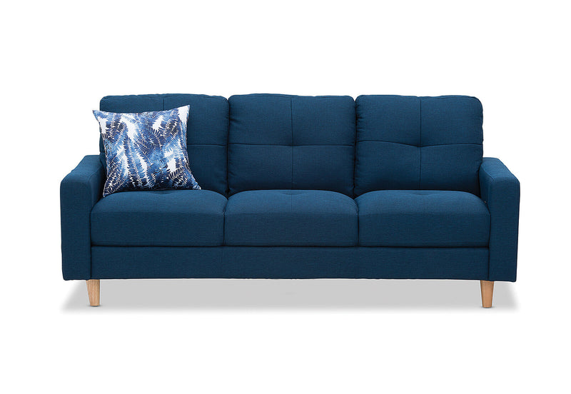 KELLER FABRIC 3 SEATER NAVY BLUE