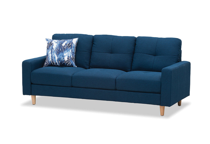 KELLER FABRIC 3 SEATER NAVY BLUE