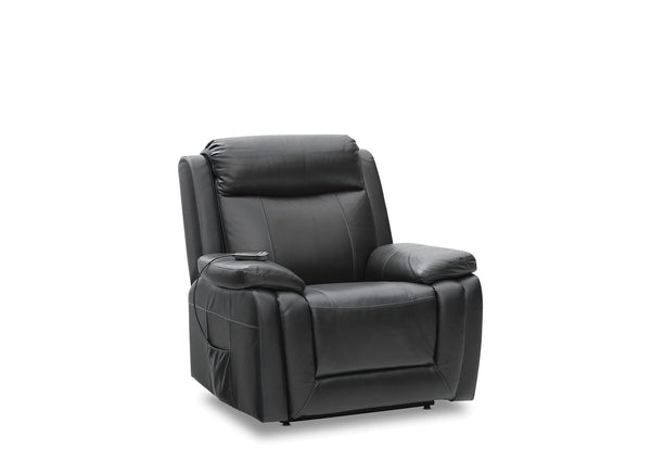 SAN MARCO LEATHER ELECTRIC LIFT CHAIR BLACK