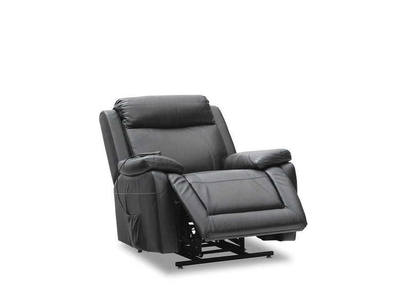 SAN MARCO LEATHER ELECTRIC LIFT CHAIR BLACK
