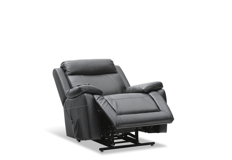 SAN MARCO LEATHER ELECTRIC LIFT CHAIR BLACK