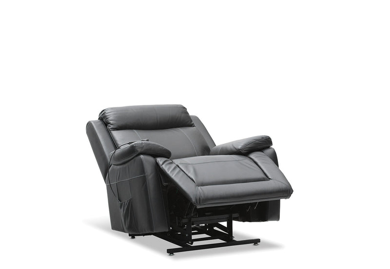 SAN MARCO LEATHER ELECTRIC LIFT CHAIR BLACK