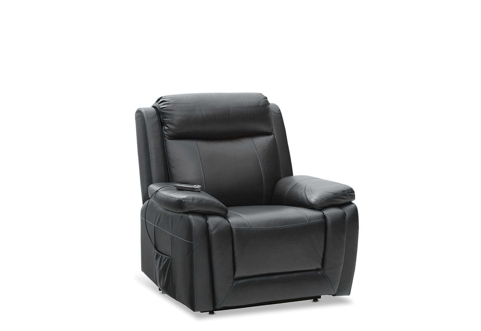 SAN MARCO LEATHER ELECTRIC LIFT CHAIR BLACK