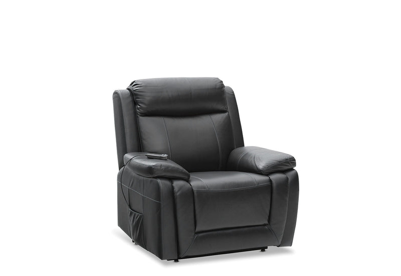 SAN MARCO LEATHER ELECTRIC LIFT CHAIR BLACK