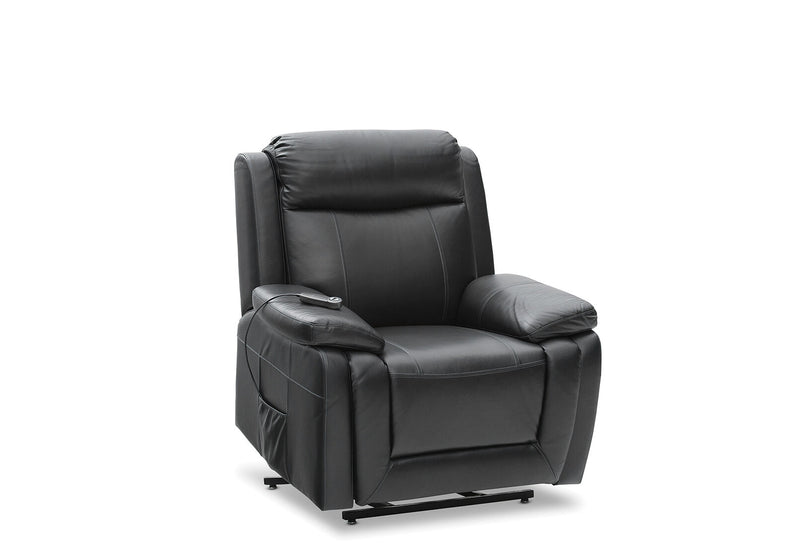 SAN MARCO LEATHER ELECTRIC LIFT CHAIR BLACK