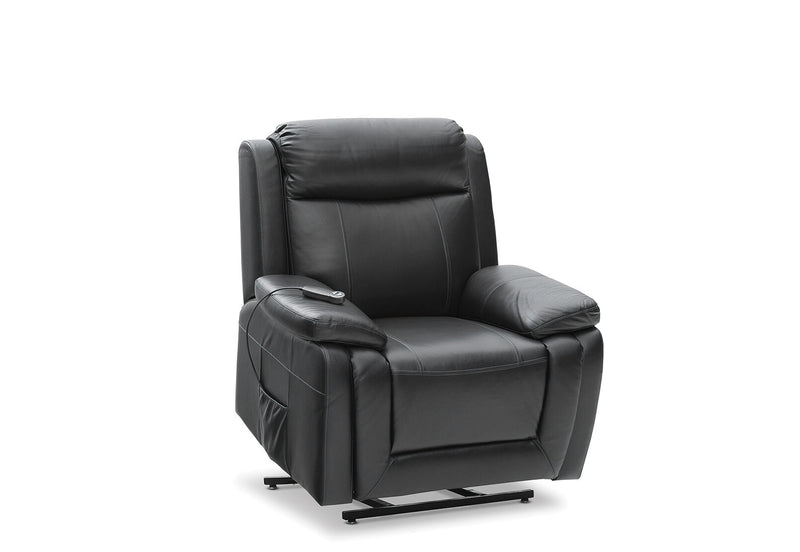 SAN MARCO LEATHER ELECTRIC LIFT CHAIR BLACK