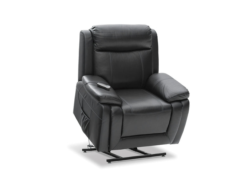 SAN MARCO LEATHER ELECTRIC LIFT CHAIR BLACK
