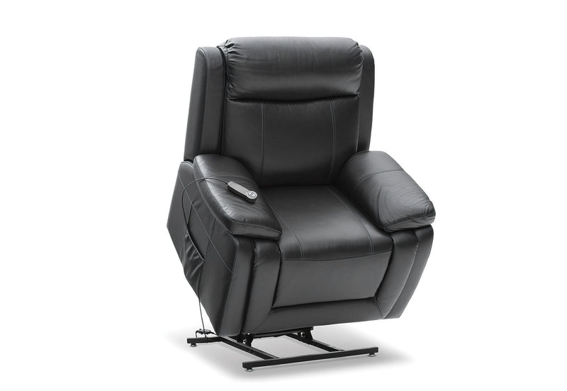 SAN MARCO LEATHER ELECTRIC LIFT CHAIR BLACK