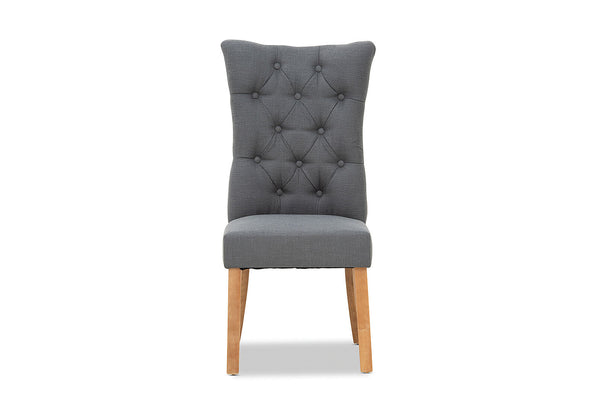 NOTTINGHAM DINING CHAIR 	CHARCOAL/PEWTER