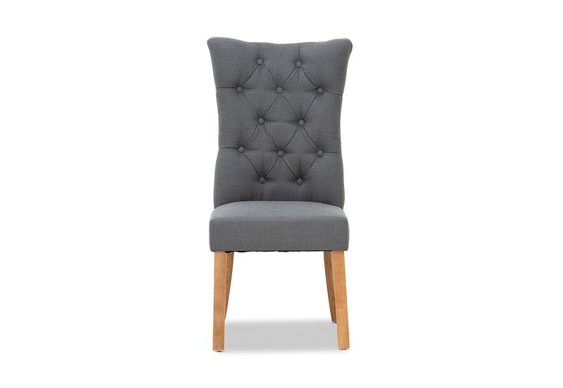 NOTTINGHAM DINING CHAIR 	CHARCOAL/PEWTER