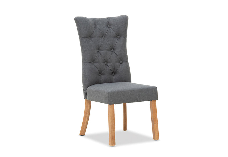 NOTTINGHAM DINING CHAIR 	CHARCOAL/PEWTER