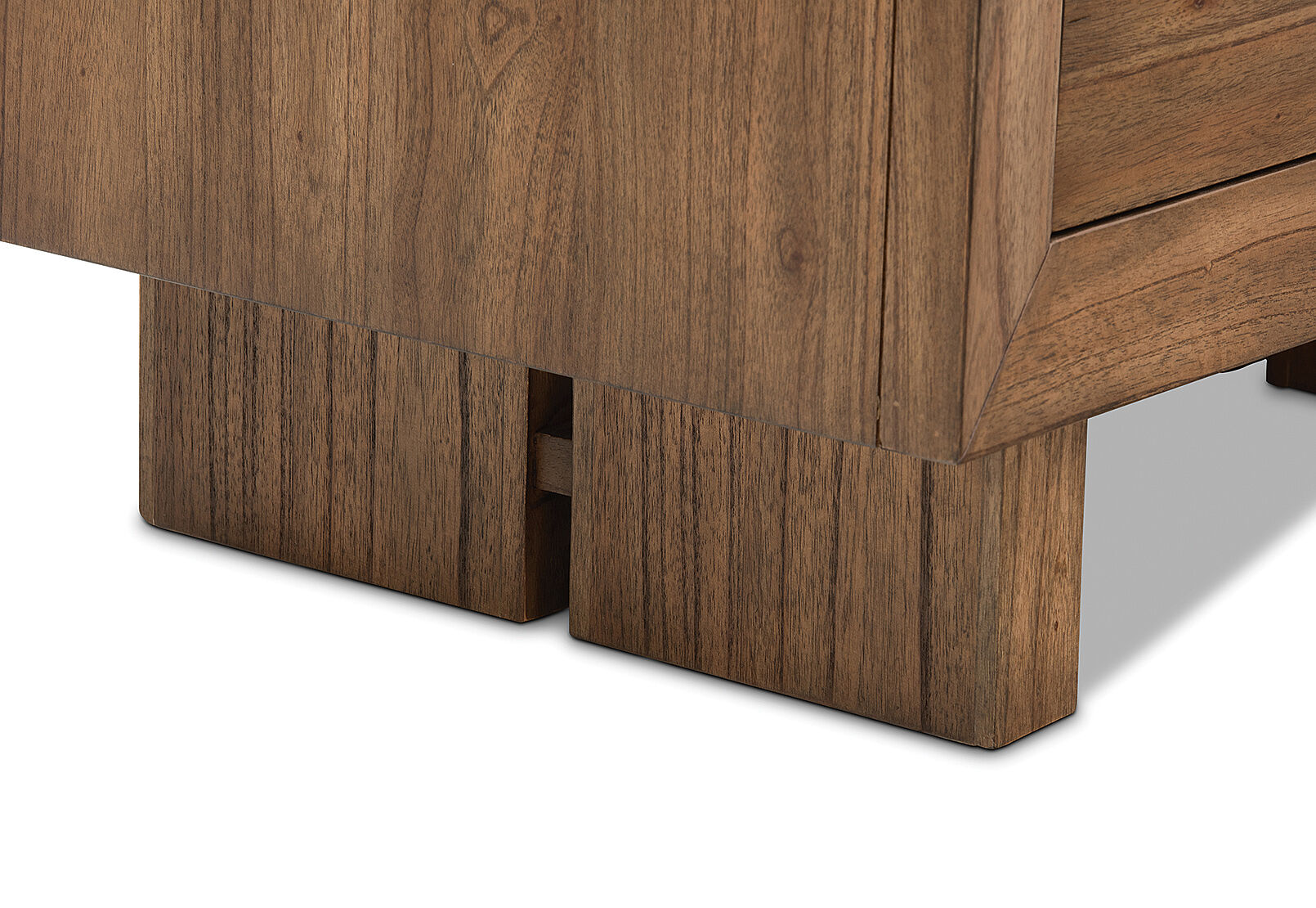 SORVINO 2 DRAWER BEDSIDE LIGHT WALNUT