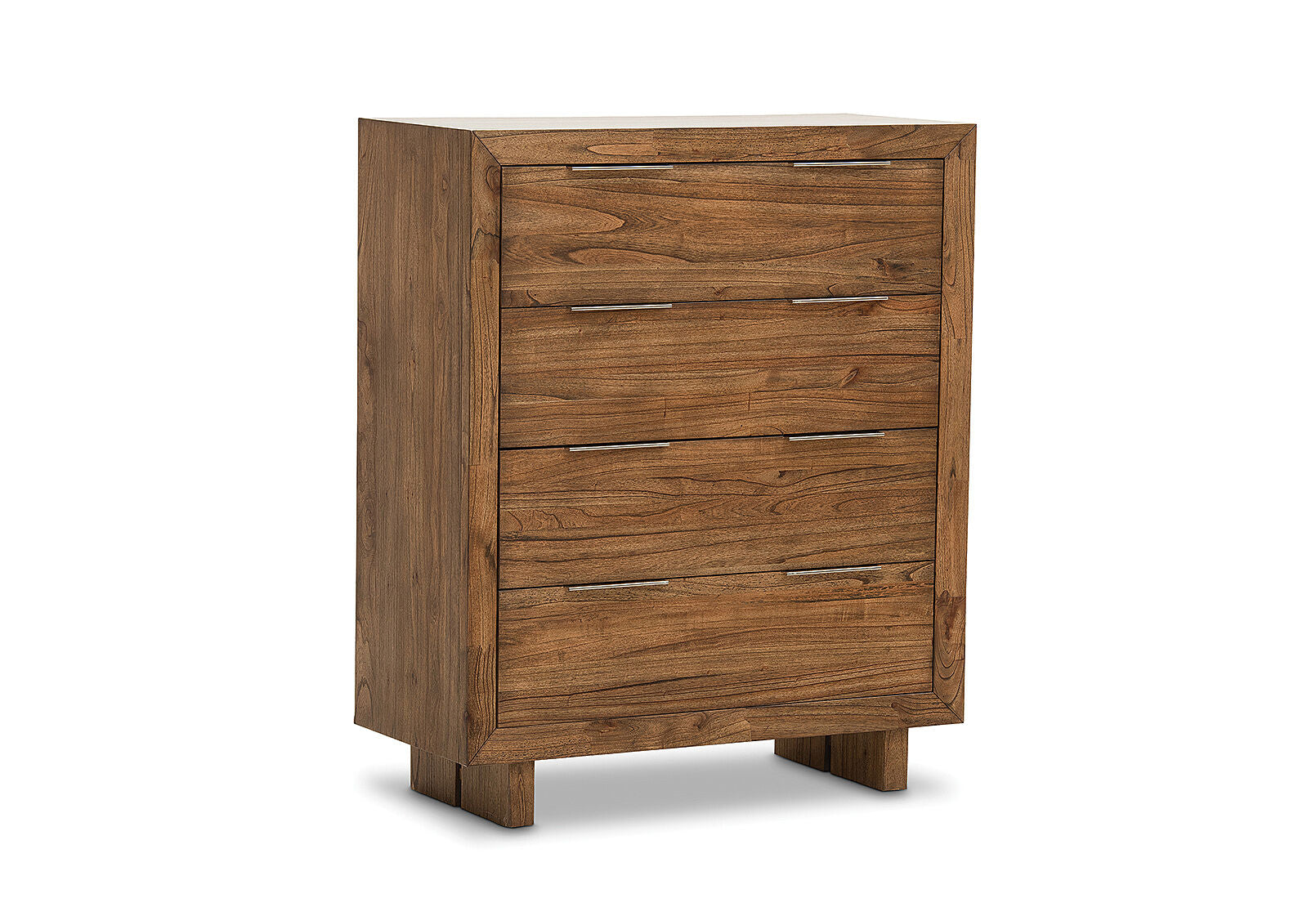 SORVINO 4 DRAWER TALL CHEST LIGHT WALNUT