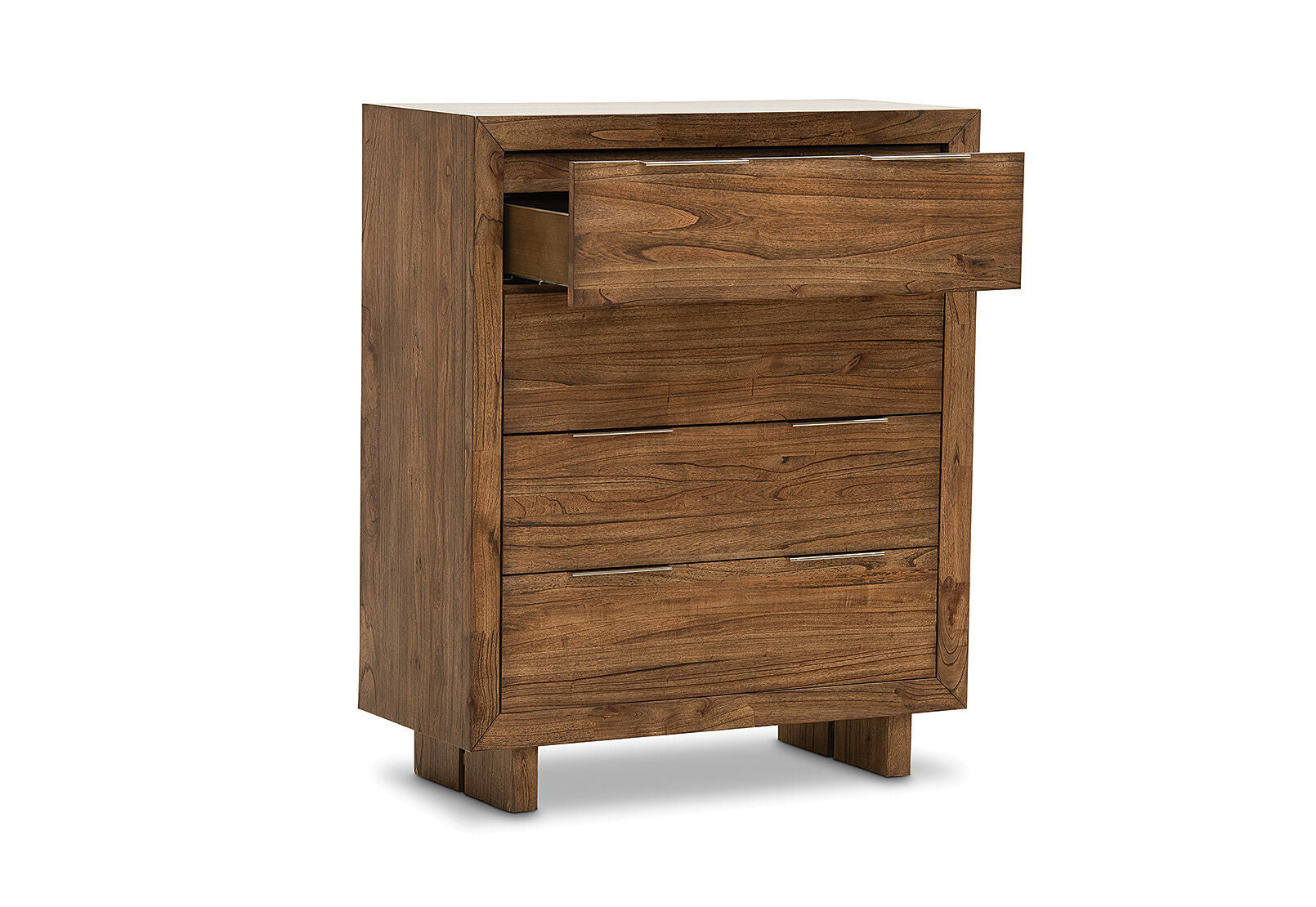 SORVINO 4 DRAWER TALL CHEST LIGHT WALNUT
