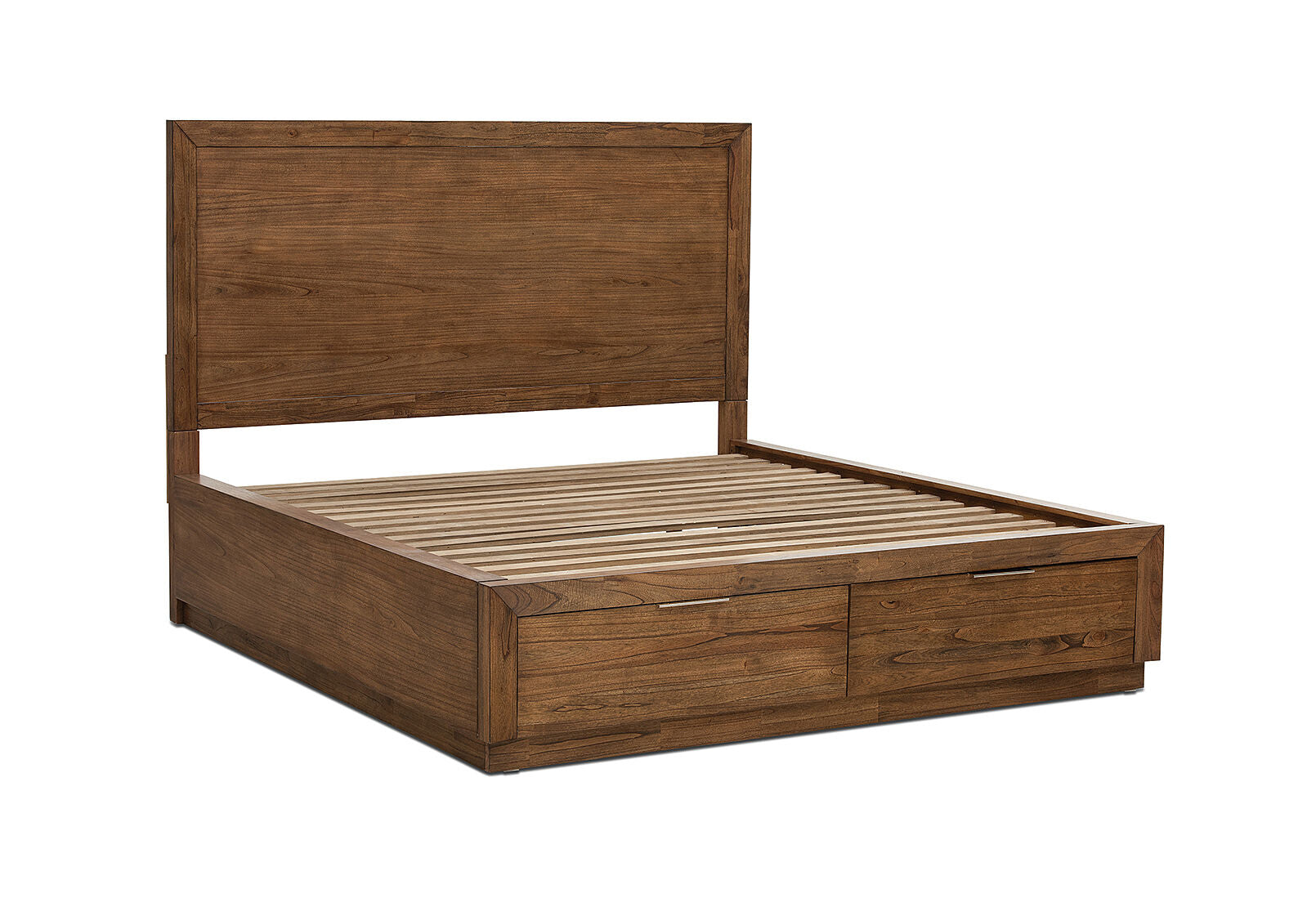 SORVINO QUEEN BED LIGHT WALNUT