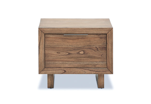 SORVINO 1 DRAWER LAMP TABLE LIGHT WALNUT