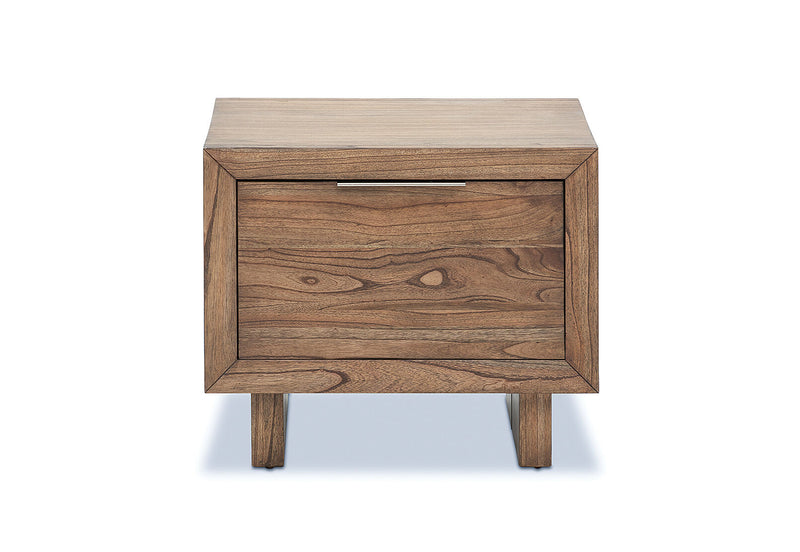 SORVINO 1 DRAWER LAMP TABLE LIGHT WALNUT