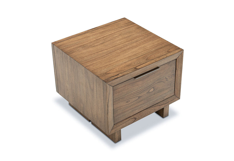 SORVINO 1 DRAWER LAMP TABLE LIGHT WALNUT