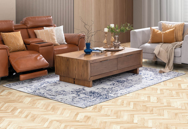 SORVINO 2 DRAWER COFFEE TABLE 	LIGHT WALNUT