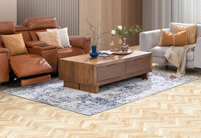 SORVINO 2 DRAWER COFFEE TABLE 	LIGHT WALNUT