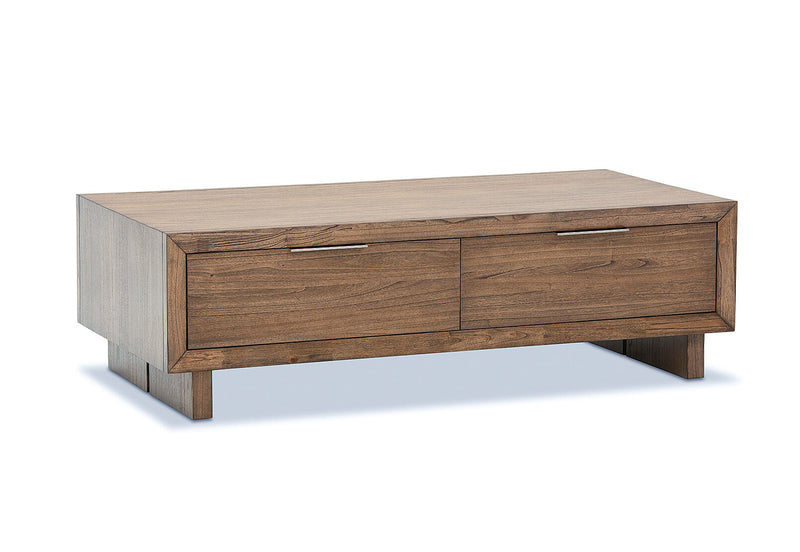 SORVINO 2 DRAWER COFFEE TABLE 	LIGHT WALNUT