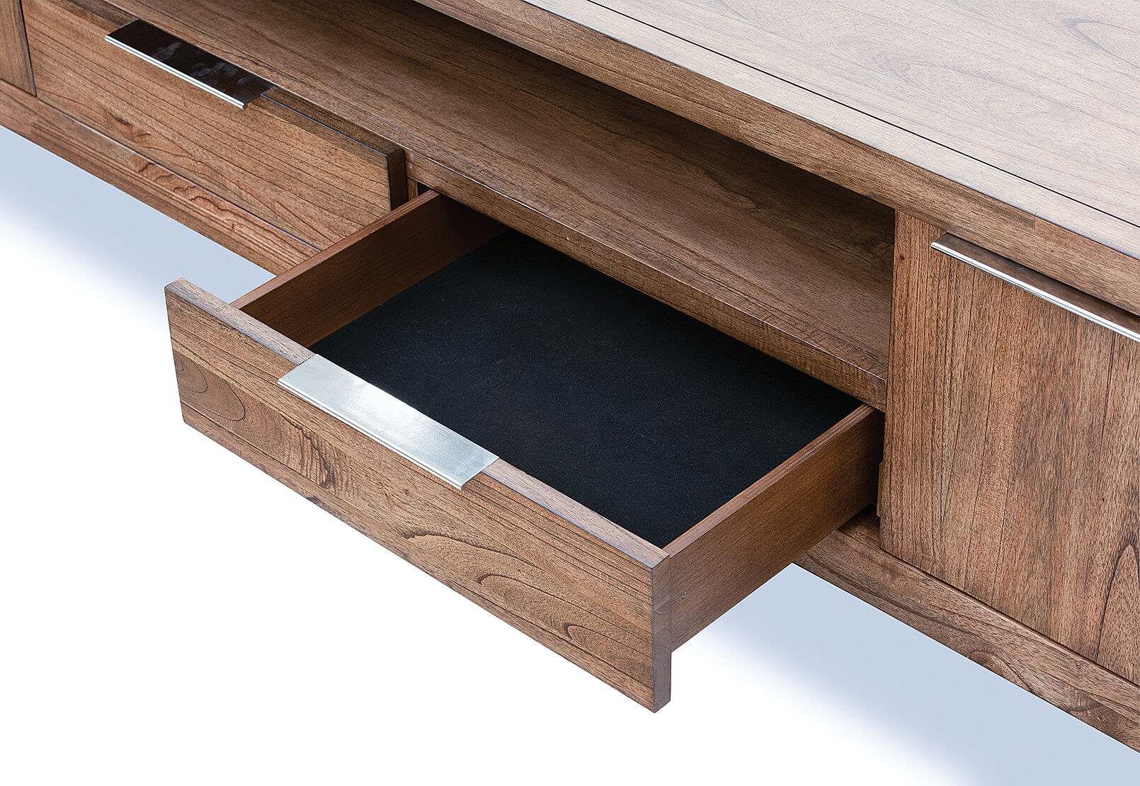 SORVINO 2 DRAWER ENTERTAINMENT UNIT LIGHT WALNUT