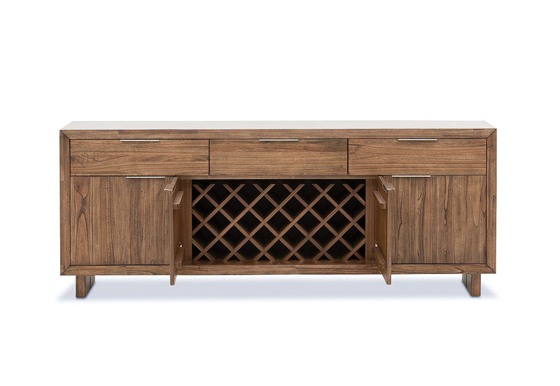 SORVINO 4 DOOR 3 DRAWER BUFFET LIGHT WALNUT