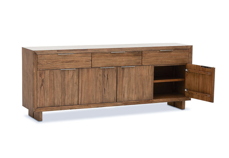 SORVINO 4 DOOR 3 DRAWER BUFFET LIGHT WALNUT