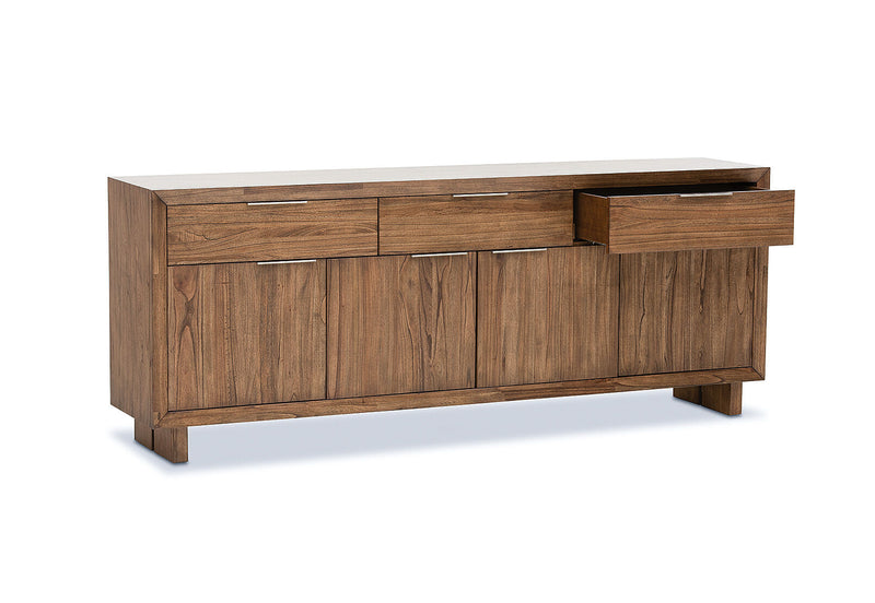 SORVINO 4 DOOR 3 DRAWER BUFFET LIGHT WALNUT
