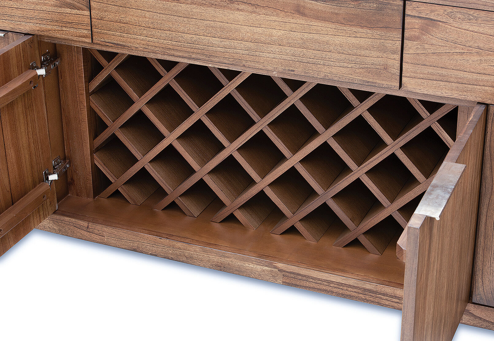 SORVINO 4 DOOR 3 DRAWER BUFFET LIGHT WALNUT