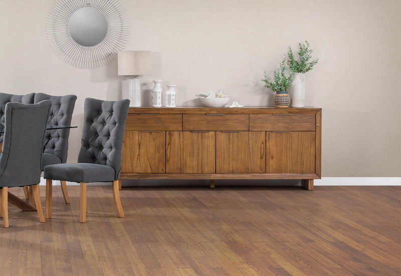 SORVINO 4 DOOR 3 DRAWER BUFFET LIGHT WALNUT