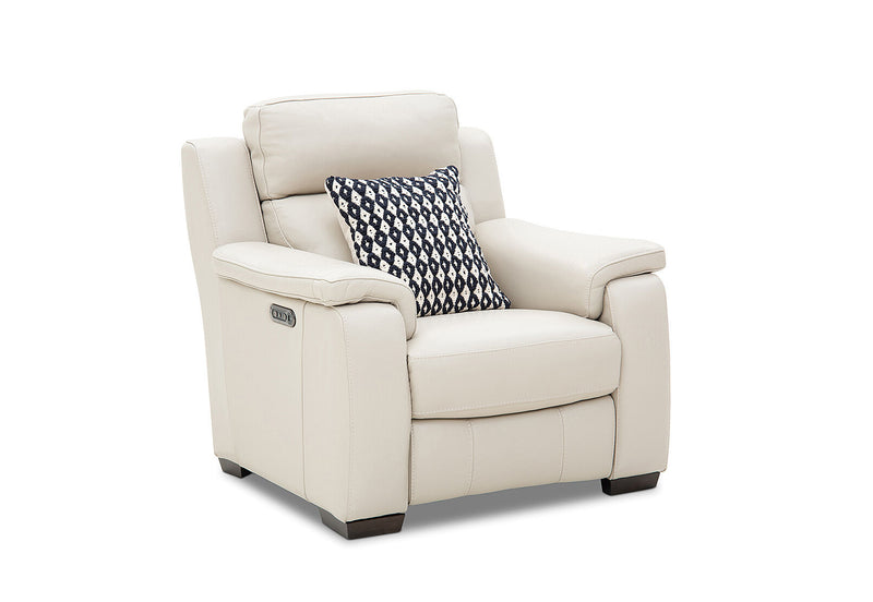 CAPELLO LEATHER ELECTRIC RECLINER BEIGE