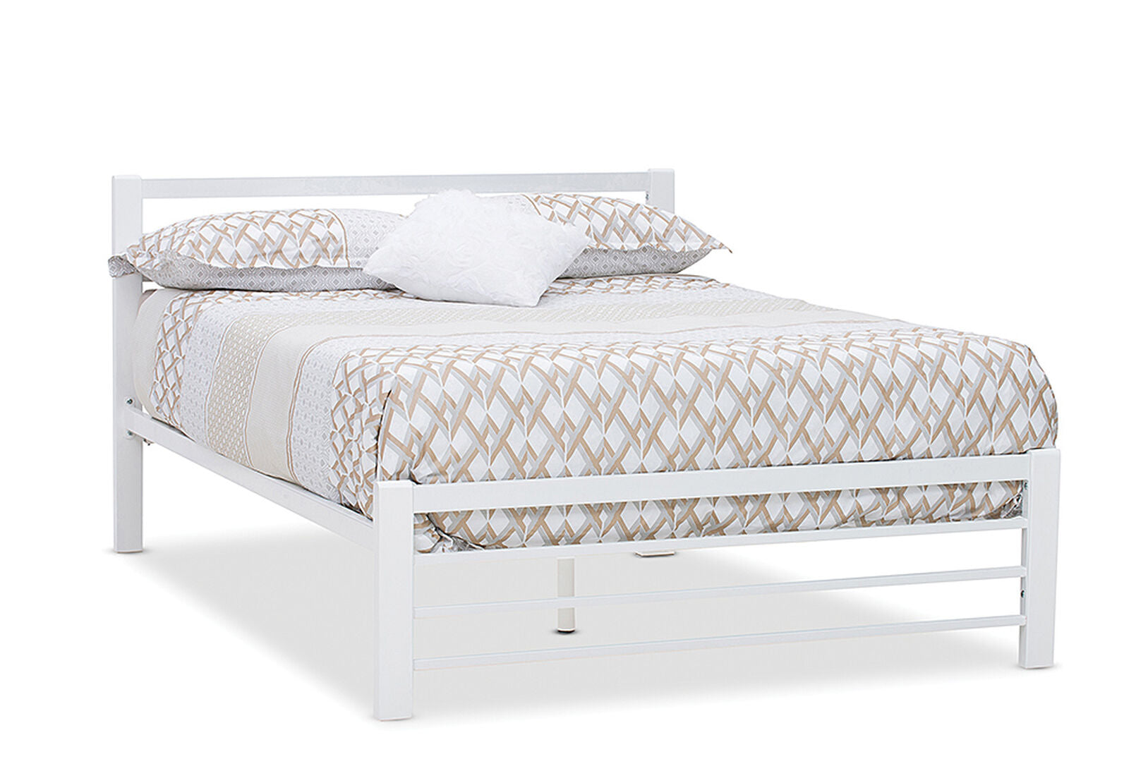 ORIENT QUEEN BED WHITE