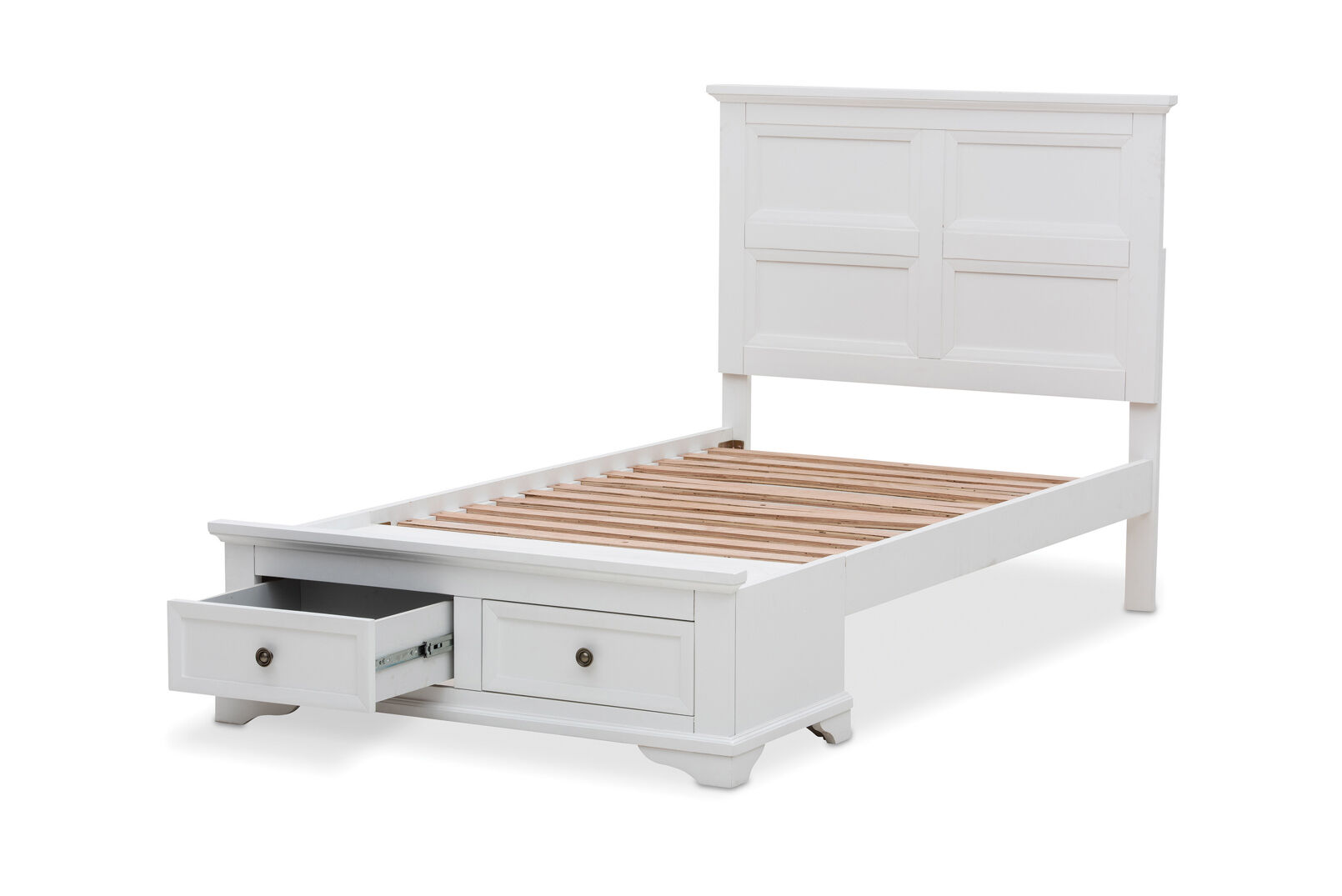 CHANELLE KING SINGLE BED WHITE