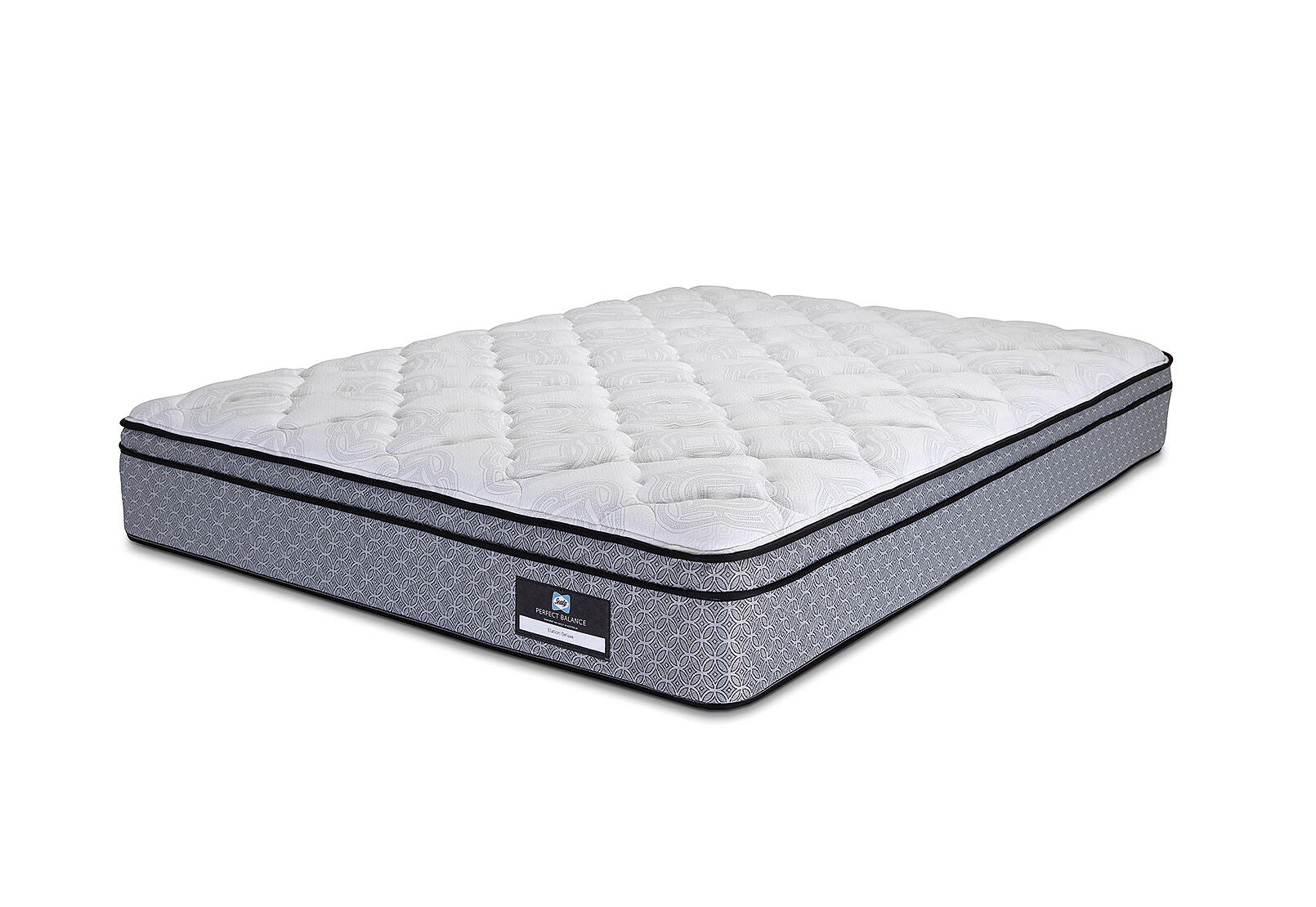 SEALY PERFECT BALANCE ELATION DELUXE KING MATTRESS. GREY