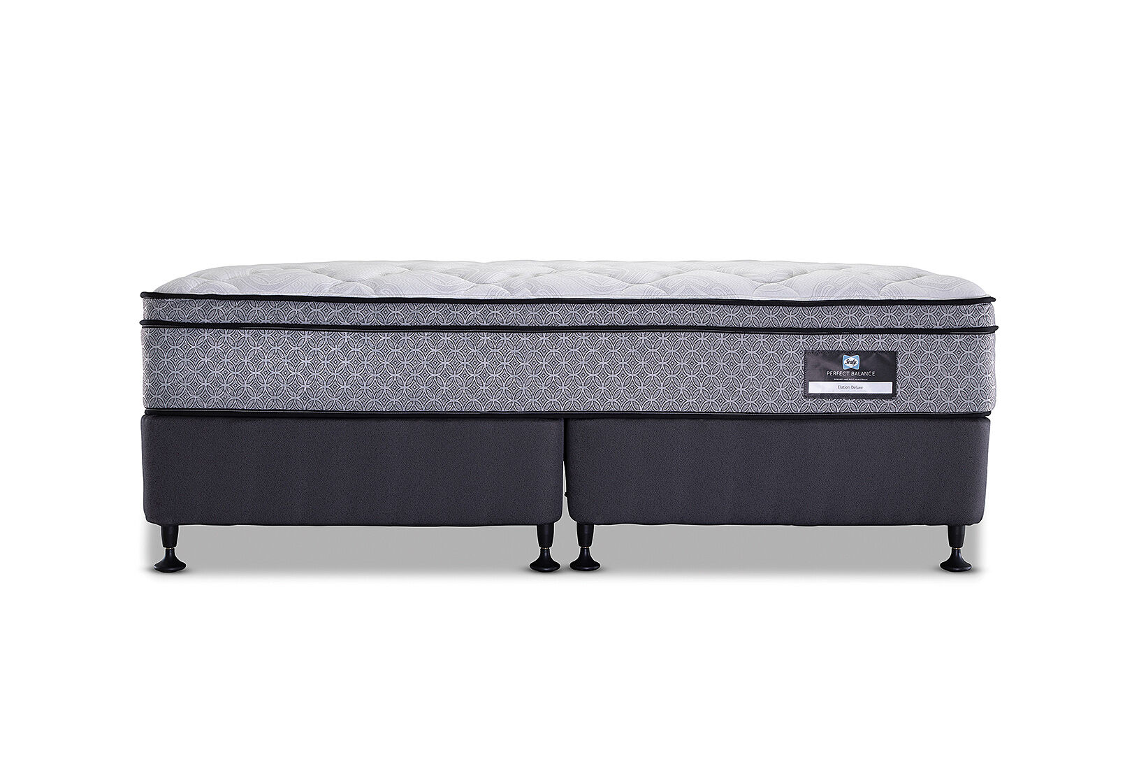 SEALY PERFECT BALANCE ELATION DELUXE KING ENSEMBLE. GREY