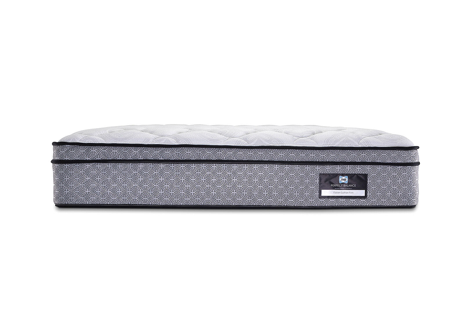 SEALY PERFECT BALANCE ELATION CUSHION FIRM KING MATTRESS. GREY