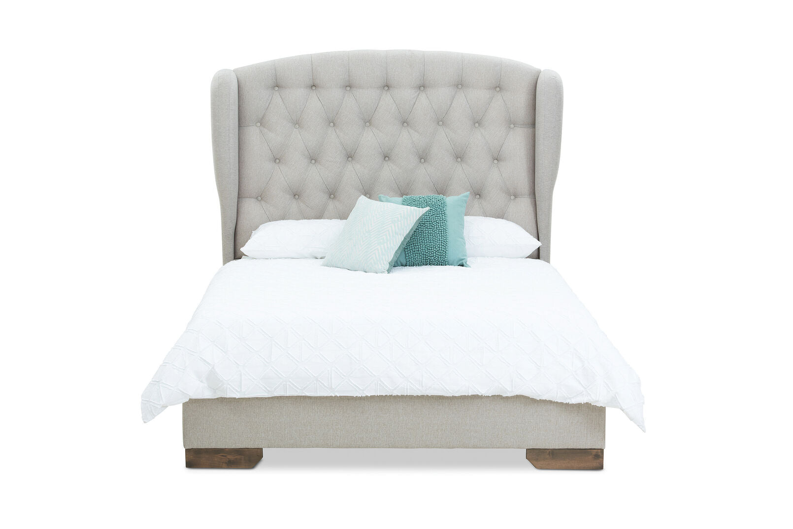 AVA QUEEN BED BEIGE