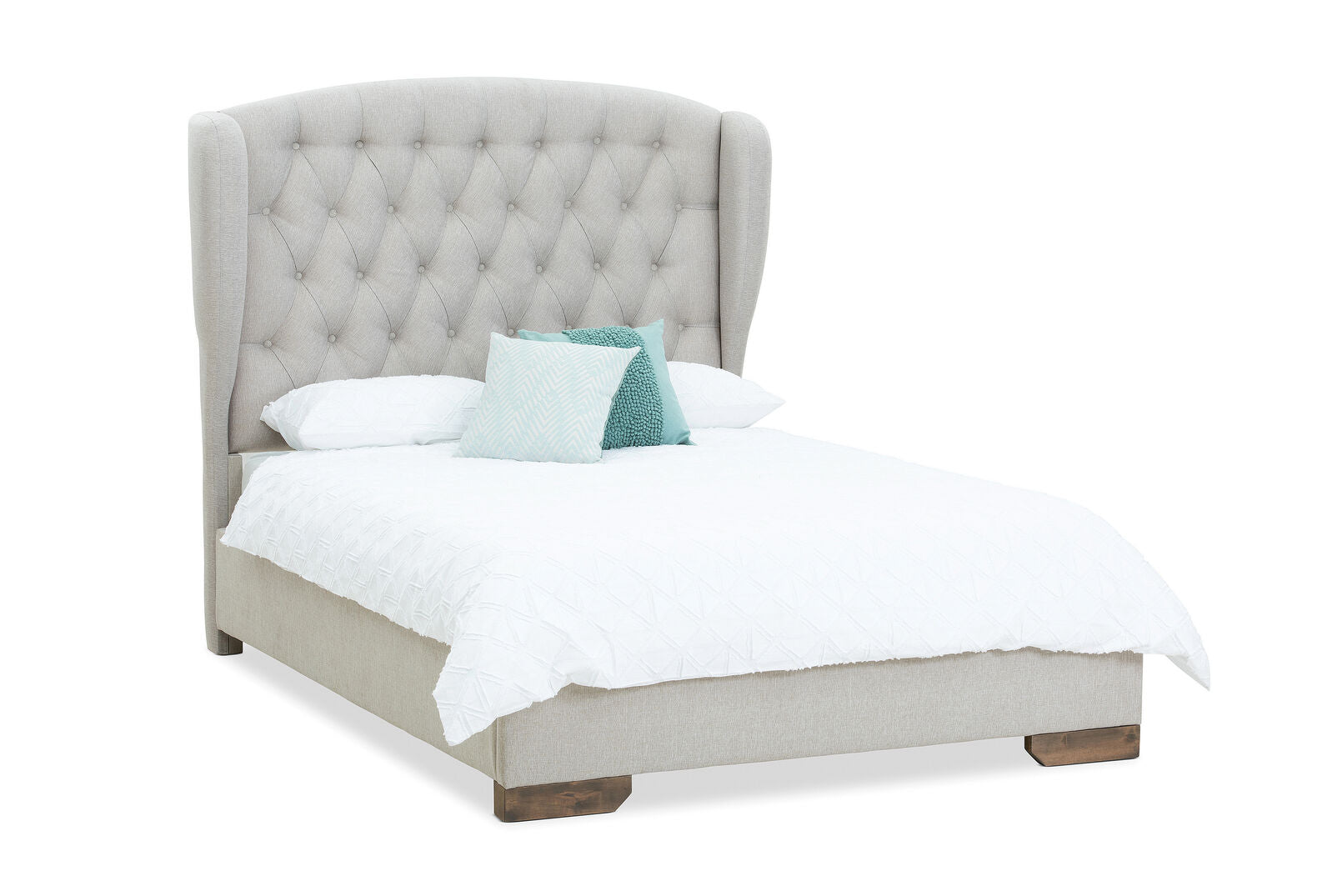 AVA QUEEN BED BEIGE