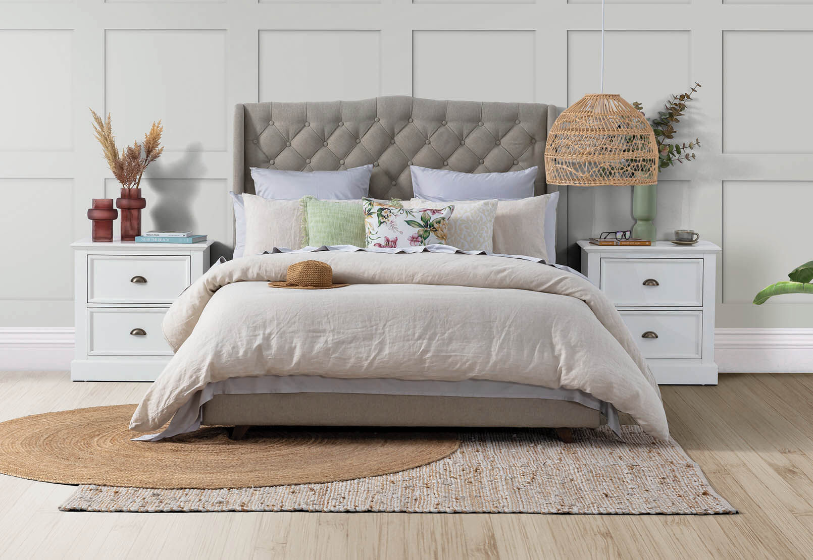 ARAGON 3 PIECE KING BEDROOM SUITE WHITE